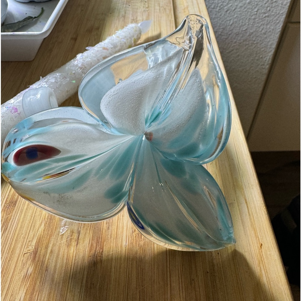 Murano 3 Petal Glass Flower from Italy